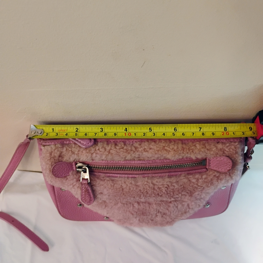 Pink Shearling Crossbody Bag - Picture 4 of 13